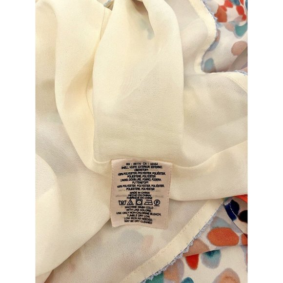 RETRO BOHO MAEVE ANTHROPOLOGIE WATERCOLOR POLKADOT FLUTTER SLEEVE DRESS SIZE S - Picture 7 of 7